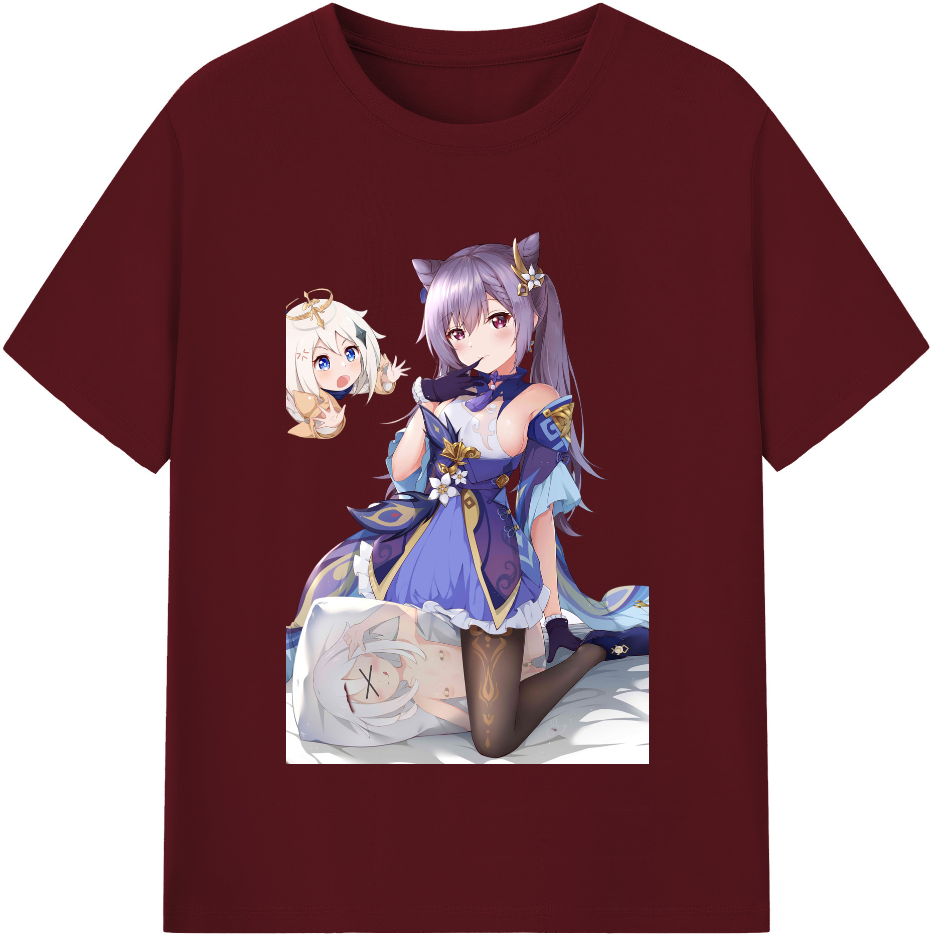 げんし神 刻晴 こくせい genshin Kokusei 綿100％半袖Tシャツ（フロントプリント）